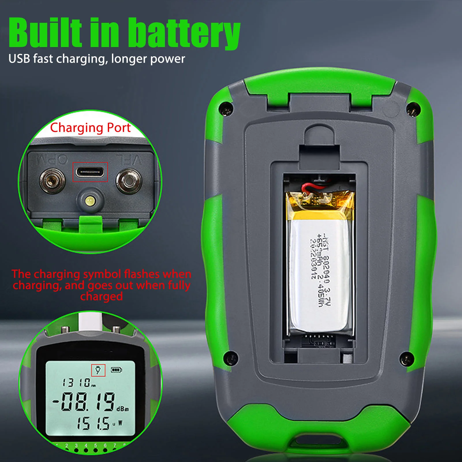 Usb Ammeter Tester - Тестер мощности оптического кабеля красного света