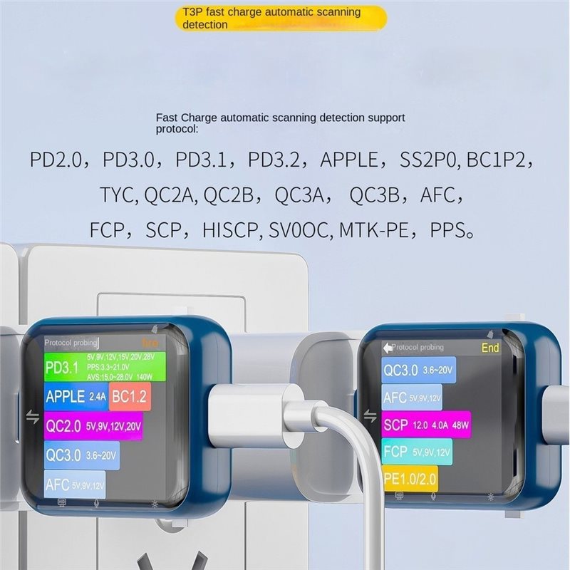 Usb Ammeter Tester - TKOH-T3P Тестер мощности USB с сенсорным