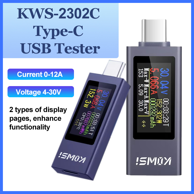 KWS-2302C USB-тестер типа C, м – обзор и цена Usb Ammeter Tester