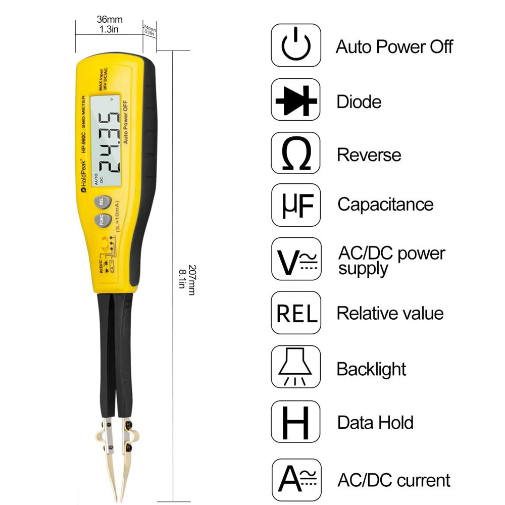 990C Smart SMD тестер умные пи – обзор и цена Smd Tweezer Set